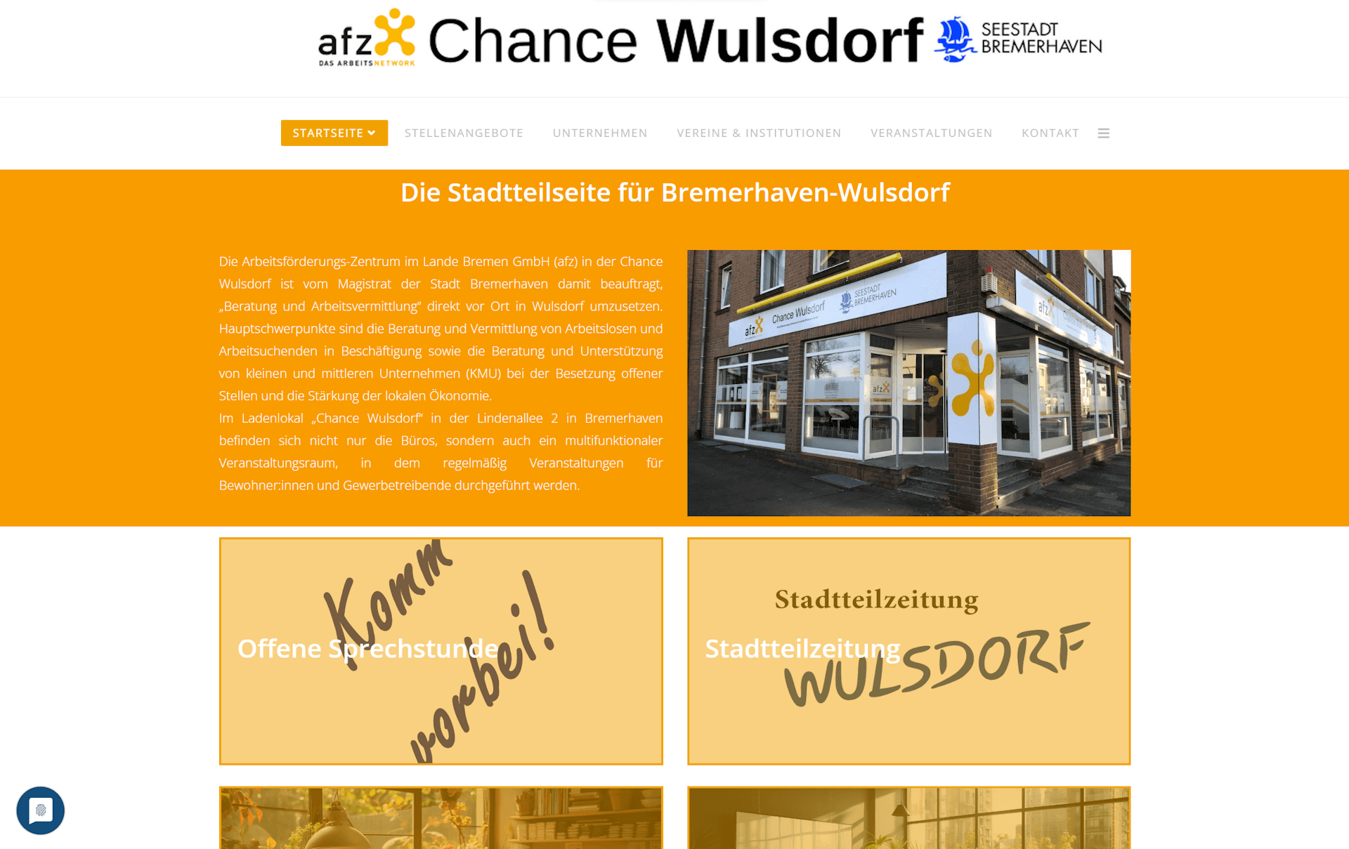 Webseite Chance Wulsdorf