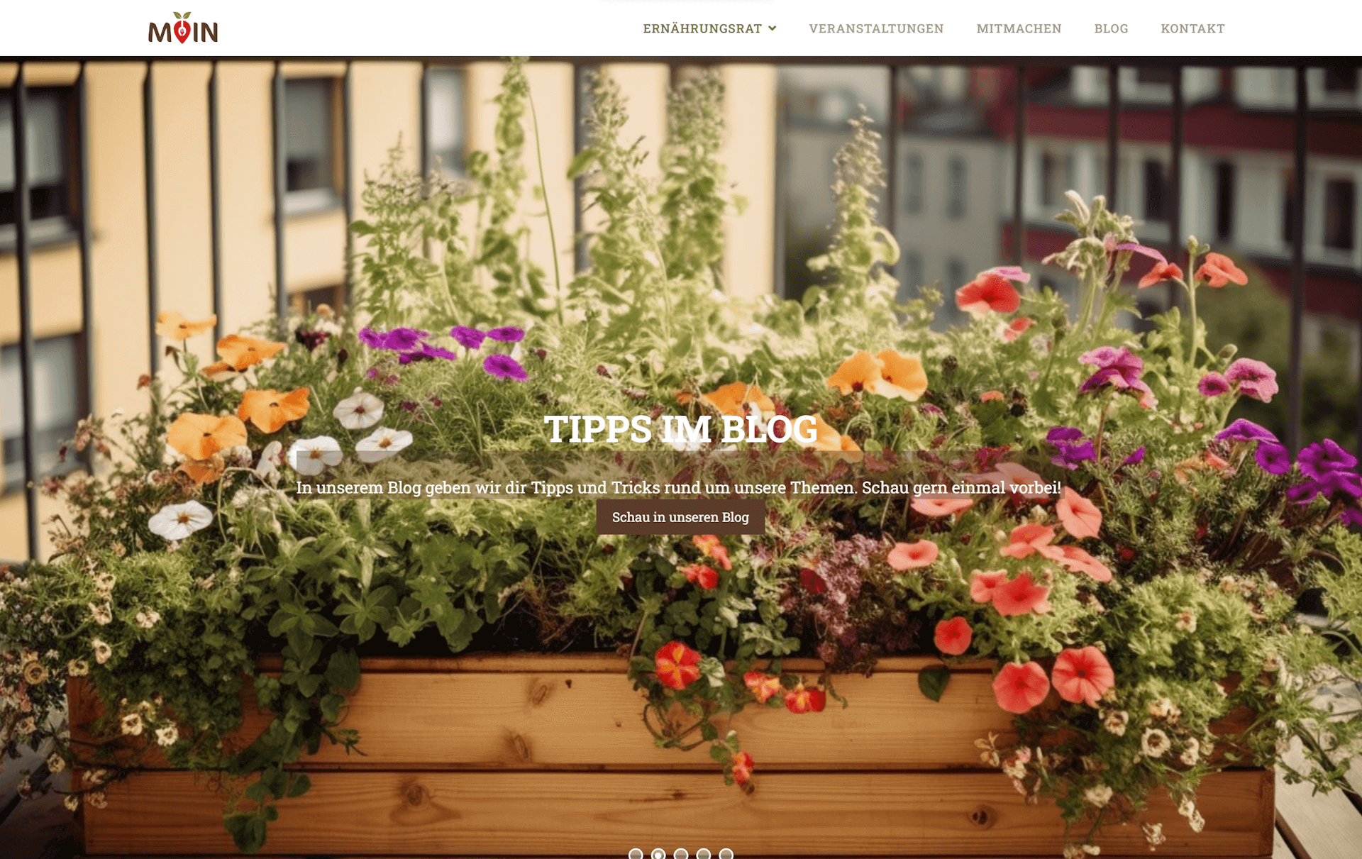 Webseite MOIN! Ernährungsrat